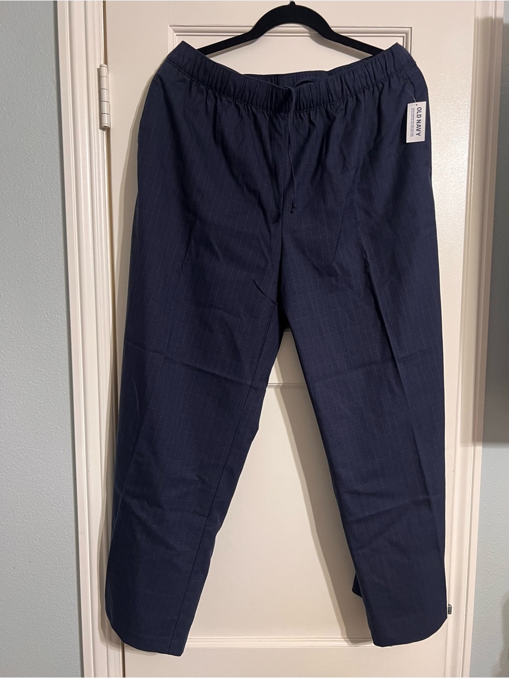 Old Navy women’s Dark Navy Pinstripe Pull-On Dress Pants